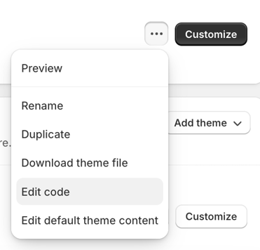 Shopify Theme Edit Code